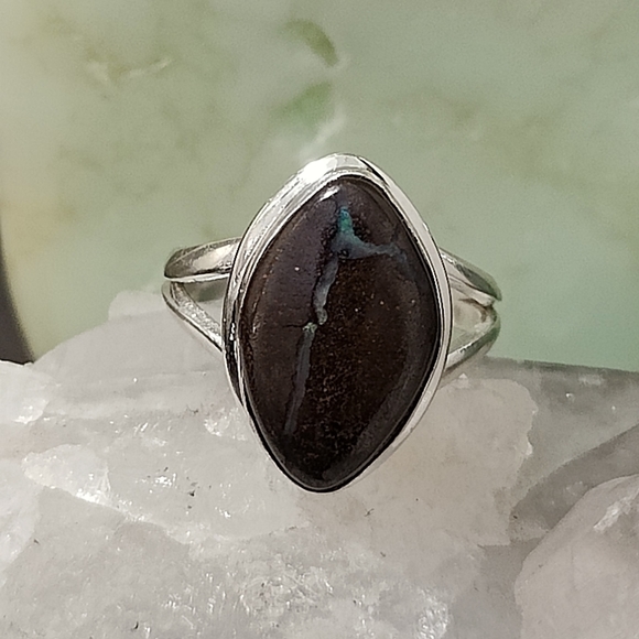 Boulder Opal Ring .925 Sz 7 - Picture 5 of 12